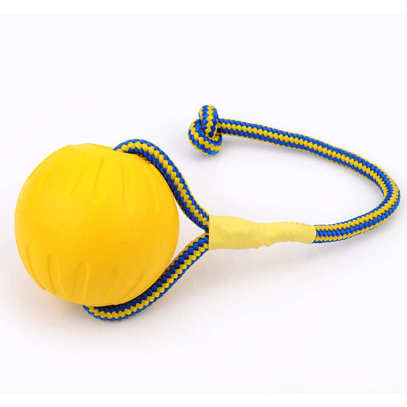 EVA Floating Dog Training Ball with Rope | Bite-Resistant Chew Toy for Puppies & Medium Dogs