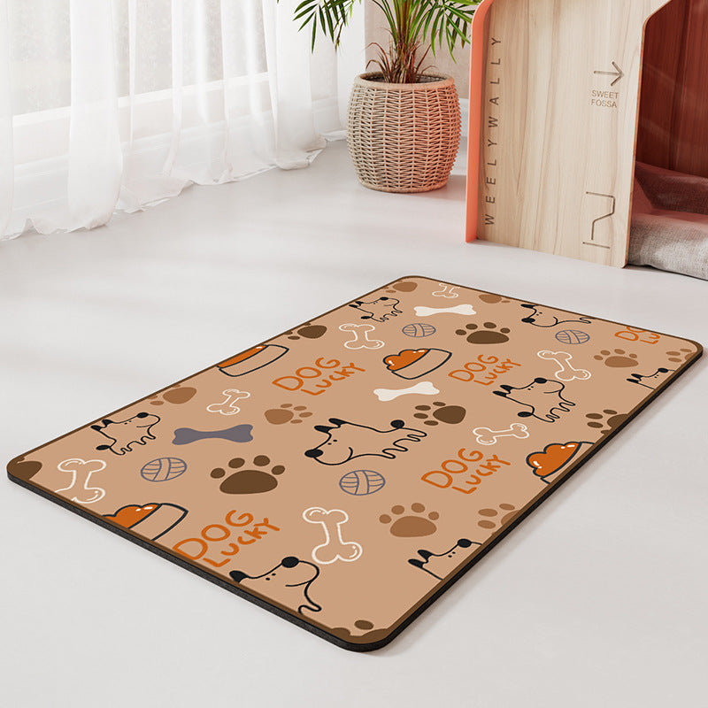 Quick-Dry Diatom Floor Mat – Spill-Proof & Waterproof Pet Placemat