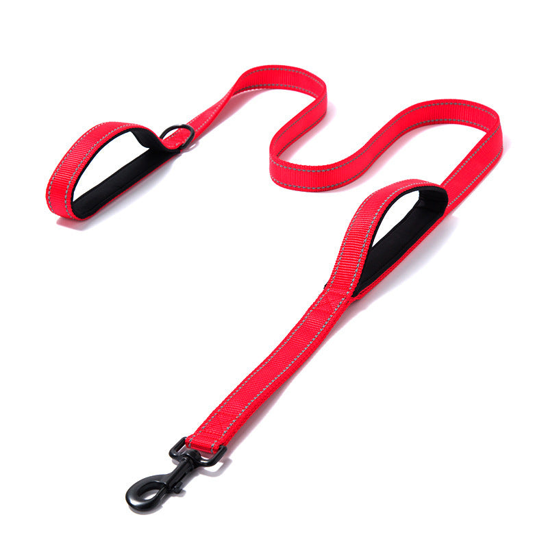 Double-Thick Reflective Nylon Leash – Safety & Strength Combined