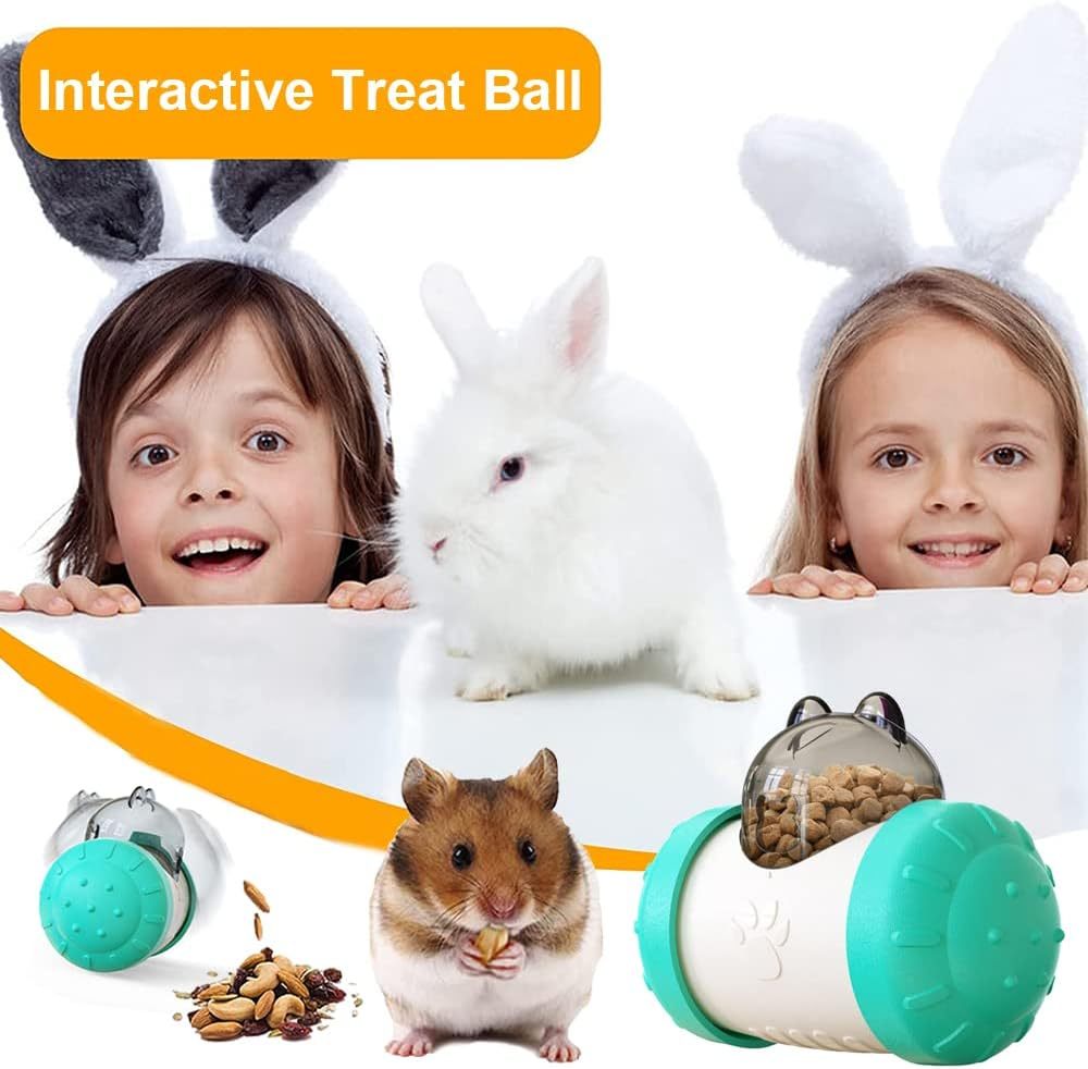 Interactive Treat Dispensing Toy – Dual Ball Design for Cats & Dogs, Adjustable Difficulty,