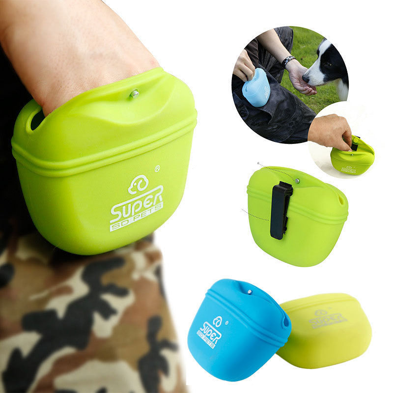 Premium Silicone Dog Training Treat Bag – Portable, Leak-Proof, Eco-Friendly Pouch for Wet & Dry Food – Magnetic Closure with Belt Clip